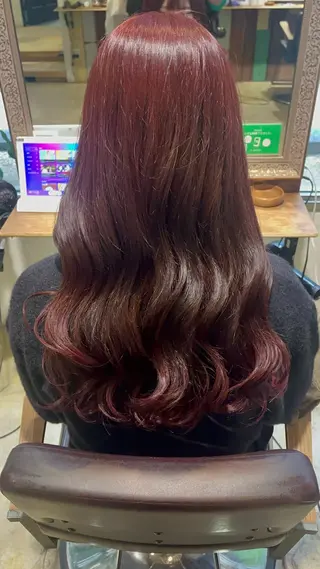 ミディアム カラー えんぐちとも／透明感 カラー／博多ボブのヘアスタイル