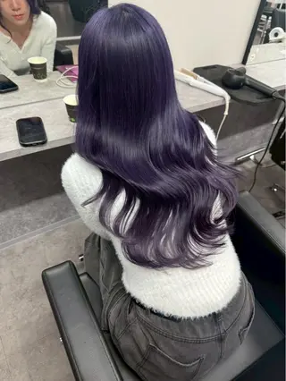 ロング うる艶🫧ハイトーン 💜🦋🫧ミズキのヘアスタイル