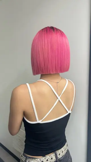 ショート カラー 名古屋栄/ブリーチ/ ボブ🧃木下桃嘉のヘアスタイル