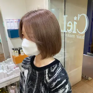 ショート カラー 髪質改善/ストレート /透明感/西川奈穂のヘアスタイル