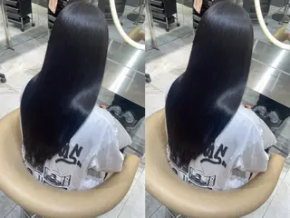 ゆらんちょ/ブリーチ 無w/縮毛矯正/暖色のヘアスタイル