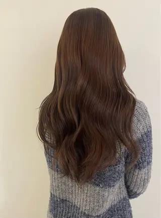 ロング 蜂須賀🐝縮毛矯正 ストレートパーマのヘアスタイル