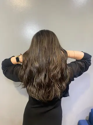 セミロング カラー メンズカット/パーマ 艶カラーTAIGA︎のヘアスタイル