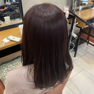 セミロング カラー ヘアアレンジ あやめ【顔まわり/レ イヤー/柔らかカラ】のヘアスタイル