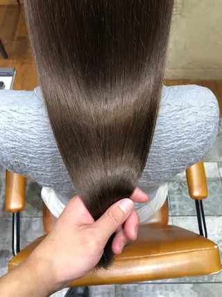 セミロング カラー パーマ 新宿✨顔周りカット 韓国ヘア/坂本亜裟海のヘアスタイル