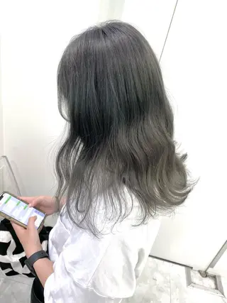 セミロング 💍大人デザイン /ハイトーン♡リクトのヘアスタイル