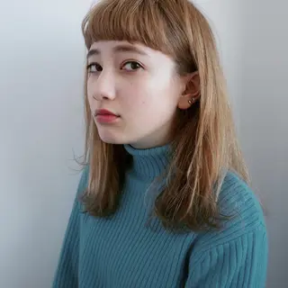 ミディアム カラー パーマ ヘアアレンジ ハイトーンこそキレイ に◎佐藤雄太のヘアスタイル