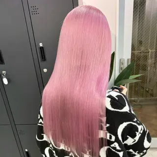 ロング カラー 渋谷🎨ハイトーン× エクステ🎨レンのヘアスタイル