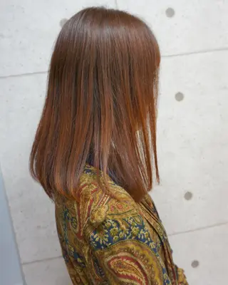 ミディアム カラー 羽田 hadaのヘアスタイル