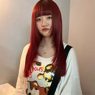 ロング 舟橋耀/ブリーチカラ ー/レイヤーカットのヘアスタイル