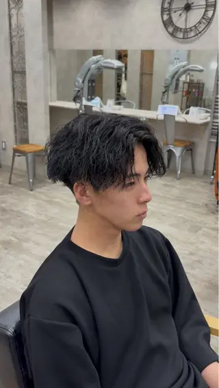 ミディアム 韓国ヘア特化🇰🇷 似合わせカットパーマのヘアスタイル