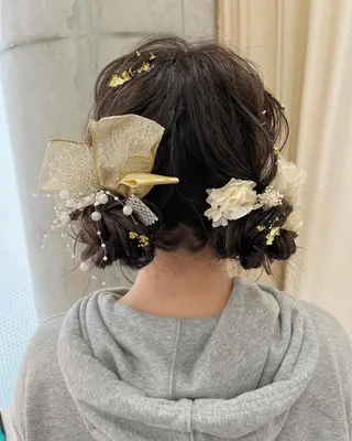 セミロング ヘアアレンジ サソウ ユリエ🥥のヘアスタイル