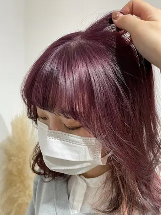 セミロング カラー 酸性縮毛矯正 梅田茶屋町 Juriのヘアスタイル