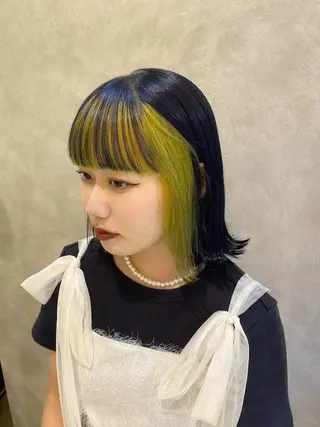 ミディアム カラー あいり 福岡美容師のヘアスタイル