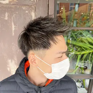 ショート カラー メンズ 川越 輝梨奈のヘアスタイル