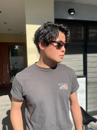 パーマ メンズ darts所属・マツダ レンのヘアスタイル