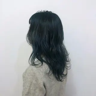 ロング カラー 酸性縮毛矯正🧴韓国 レイヤー/髪質改善のヘアスタイル