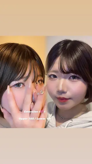 マツエク・マツパ Mell Yuuna ♡パリエク /束感のマツエク・マツパデザイン