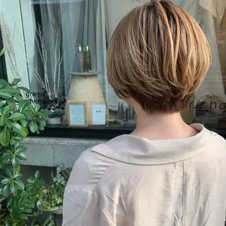 ショート 艶髪color💎髪 質改善ストレート大吉のヘアスタイル