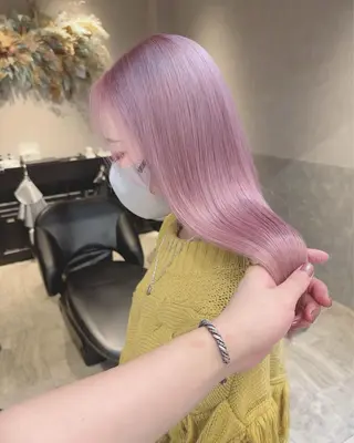 ロング カラー ダブルカラー 韓国レイヤーKYONのヘアスタイル