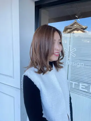 ミディアム GLITTER赤塚店所属・GLITTER ハイ トーン🎀北野佑季のヘアスタイル