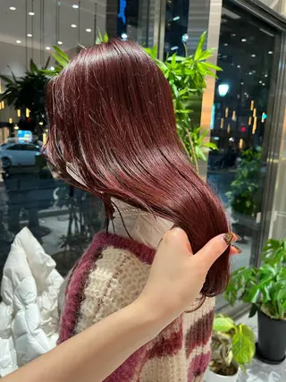 ミディアム カラー 風香🪼レイヤー カット/艶カラーのヘアスタイル