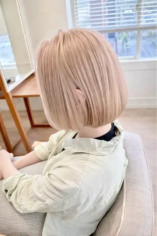 ショート カラー ケアブリーチ 髪質改善/池袋のヘアスタイル