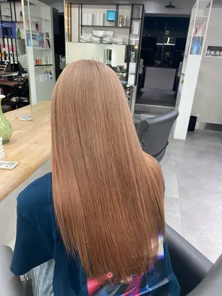 ロング カラー ベレーザ渋谷所属・🦋ハイトーン・髪質 改善🦋成嶋 朋希のヘアスタイル