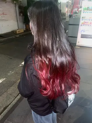 ロング カラー ピンクベージュ/新潟 万代/高橋桃葉🍑のヘアスタイル