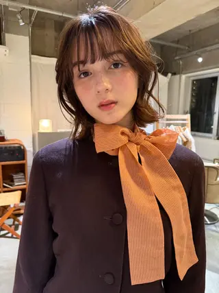 ミディアム 才下 ゆいのヘアスタイル