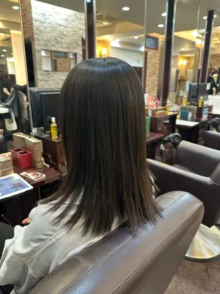 ミディアム 縮毛矯正&髪質改善/ きょうの🐺のヘアスタイル