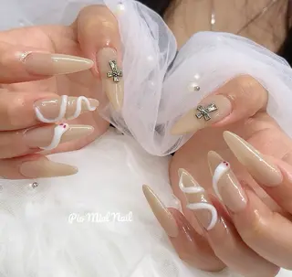 ネイル momo 長さだしのネイルデザイン