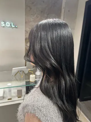 ミディアム カラー ケアブリーチカラー 橋本一輝のヘアスタイル