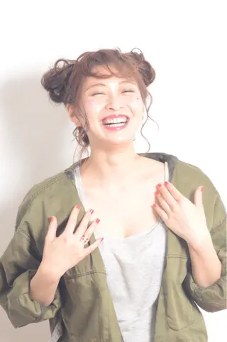 ミディアム ヘアアレンジ Reir_吉祥寺 バンレイカのヘアスタイル