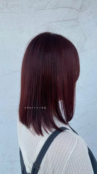 ミディアム カラー スナハラ リョウカのヘアスタイル