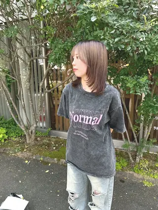 セミロング 透明感/ツヤ感カラー 佐藤匠吾のヘアスタイル