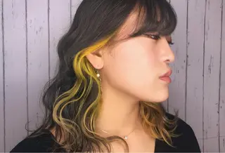 セミロング カラー 透明感カラーブリーチ 🌼シゲモトアヤ🌼のヘアスタイル