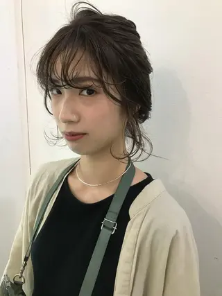 カラー pole/apartment所属・💓パーマ，💗 レイヤーカットのヘアスタイル