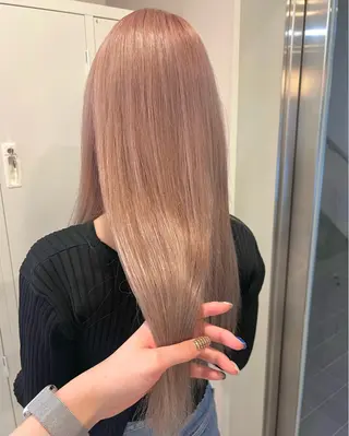 ロング カラー ブリーチカラー🦋‪ 田中さくらのヘアスタイル