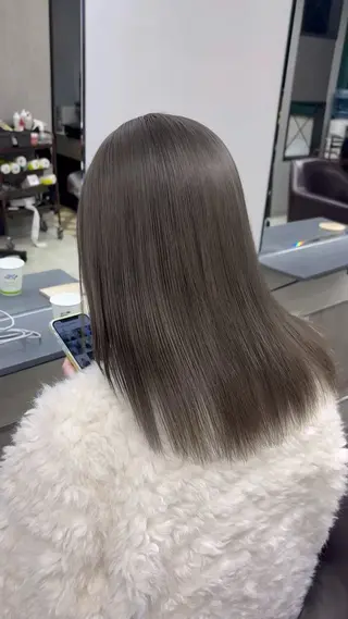 セミロング カラー ミルクティー/ピンク /ブロンド 咲良のヘアスタイル