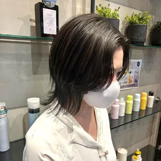 ショート ボブ・レイヤー 田中 励也のヘアスタイル