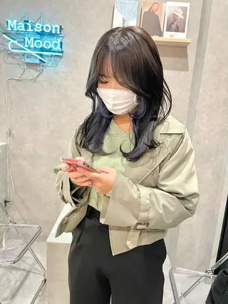 セミロング カラー mood tatemachiのヘアスタイル