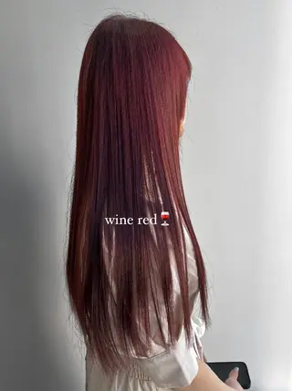 ロング カラー ヘアアレンジ 🥀暖色韓国ヘア💕 保科侑花のヘアスタイル