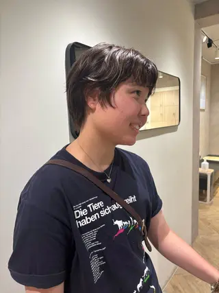 ショート Nu:v所属・moe/ 透明感カラー/恵比寿のヘアスタイル