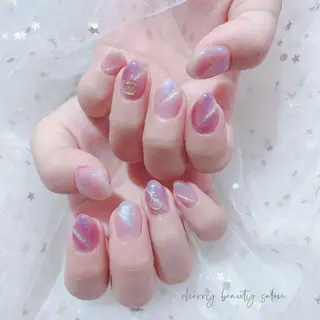 ミディアム ネイル SAKURA 🍒のネイルデザイン