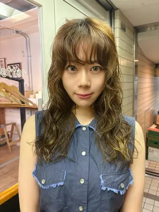 セミロング パーマ kaito パーマ募集！🔵のヘアスタイル
