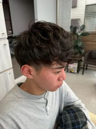 メンズ パーマ メンズ特化🏆 田中滉のヘアスタイル