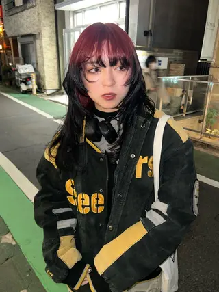 セミロング カラー XENA表参道 MIKUのヘアスタイル