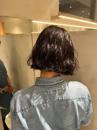 ミディアム カラー パーマ まつ毛パーマ 🫧kaede🫧のマツエク・マツパデザイン