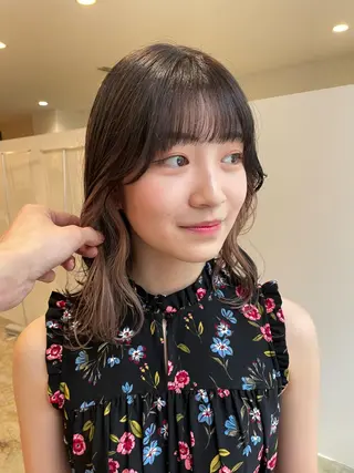 セミロング バレイヤージュモデル 小林匠❤️‍🔥のヘアスタイル